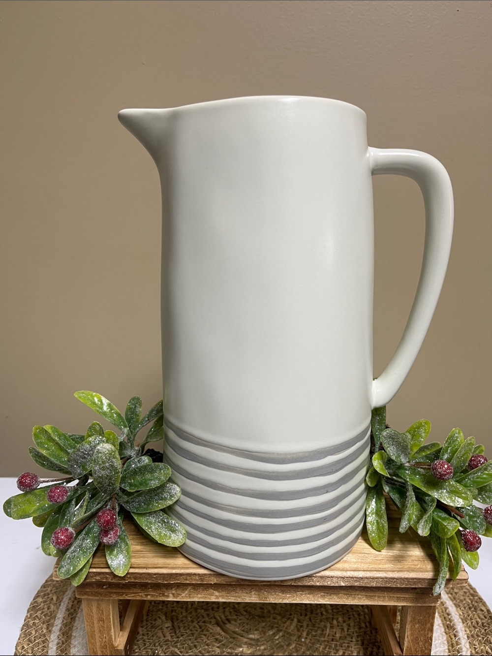 Hearth & Hand w/Magnolia Stoneware Drinking pitcher in new condition